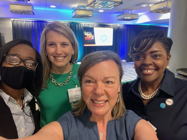 Tiffany Murray, Rachael DeLeon, Christine Kieffer, and Una Daniels-Edwards at Jump$tart Coalition event.